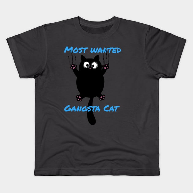 Most wanted gangsta cat - catsondrugs.com catlove cats cat catsofinstagram catlife catlover catstagram catlovers catoftheday instagram instacat meow kitty kitten catloversclub kittens Kids T-Shirt by catsondrugs.com